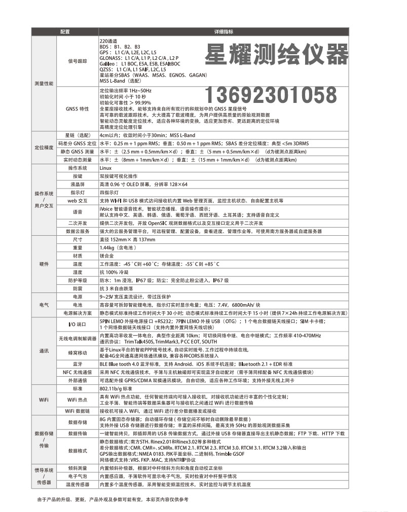 南方银河6gnss 参数 图片 广州南方测绘